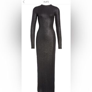 SKIMS Soft Lounge Shimmer Crew Neck Maxi Dress size M